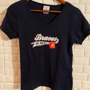 Braves women’s T-shirt size medium blue (f)